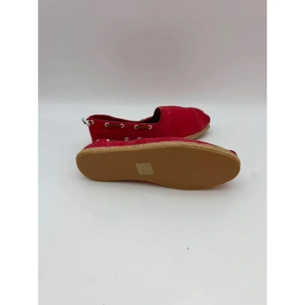 Slip-On Canvas Espadrille Shoes Lightweight Flat Women - Red - Size‎ 38 US 7.5